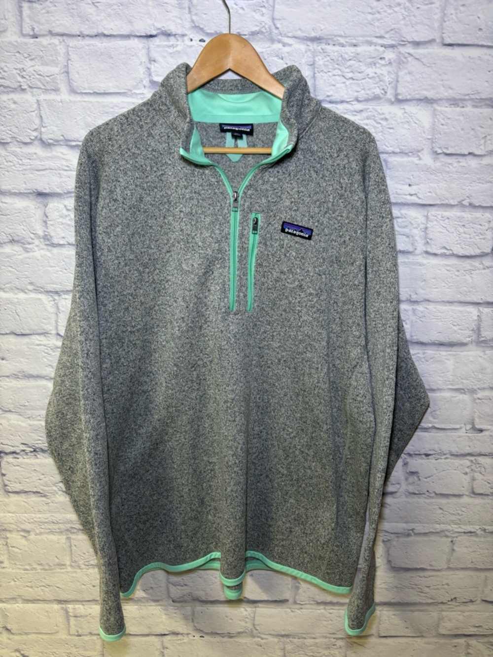 Patagonia Men's Quarter Zip Better Sweater Pullover Jacket Size XXL Gray Fleece